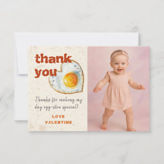 EGG-CITING BBQ BABY BIRTHDAY THANK YOU CARD