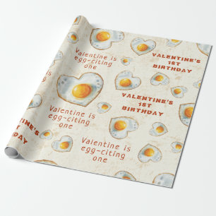 EGG-CITING BBQ BABY BIRTHDAY WRAPPING PAPER