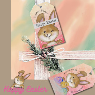 Egg-citing Egg Hunt Kids Pink Gift Tags