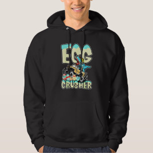 Egg Crusher Monster Truck T Rex Dinosaur Easter Eg Hoodie