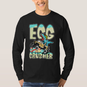 Egg Crusher Monster Truck T Rex Dinosaur Easter Eg T-Shirt