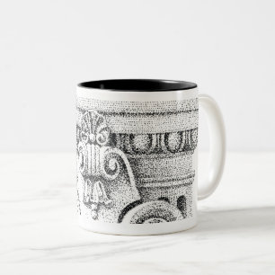 EGG & DART Black Two-Tone Mug