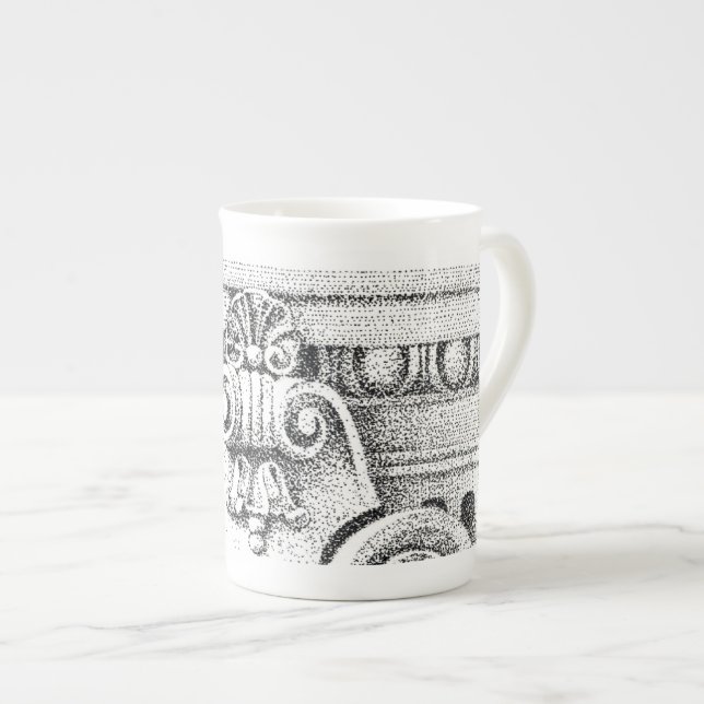EGG & DART Bone China Mug (Front Right)