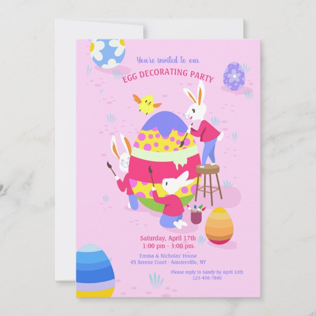 Egg Decorating Invitation (Front)