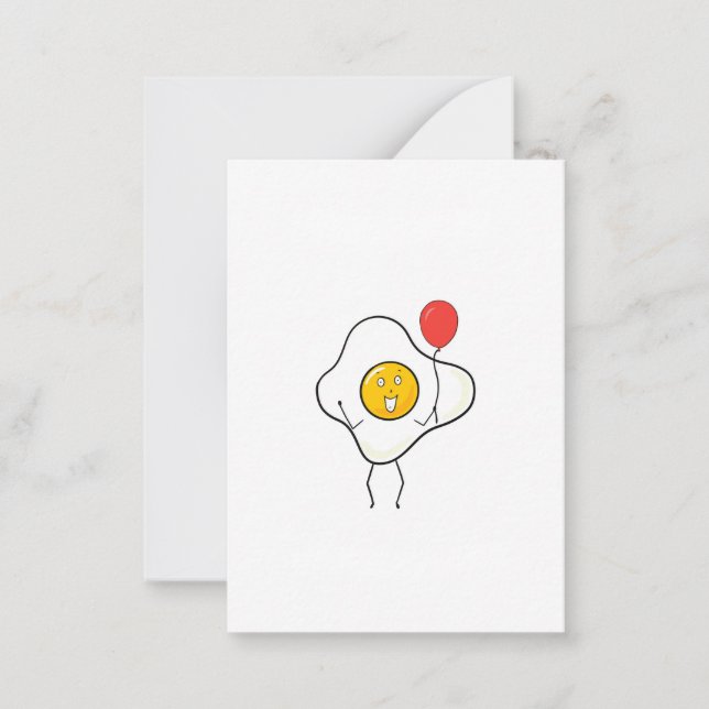 Egg design with balloon, personalise, customise card (Front)
