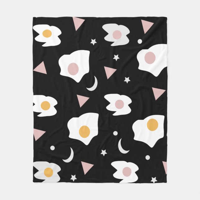 Egg Dinner Moon Confetti Pattern   Fleece Blanket (Front)