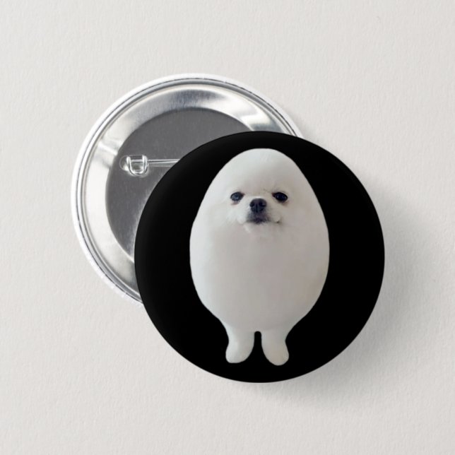 Egg Dog Meme Pin Button (Front & Back)
