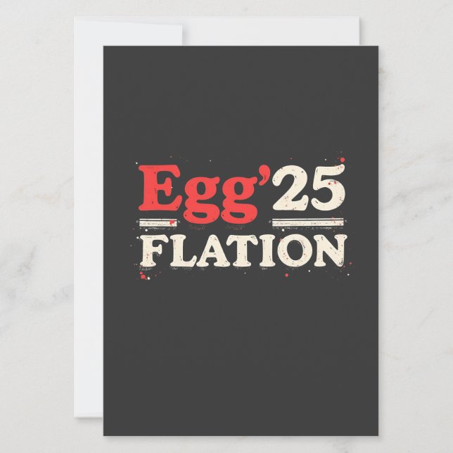 Egg Flation 25 Funny Easter Economy  Invitation (Front)