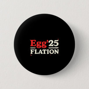 Egg Flation 25 Funny Easter Economy T Shirt 6 Cm Round Badge