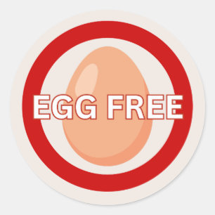 Egg Free Food Allergy Alert Classic Sticker