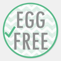 Egg Free Food Allergy Alert Stickers