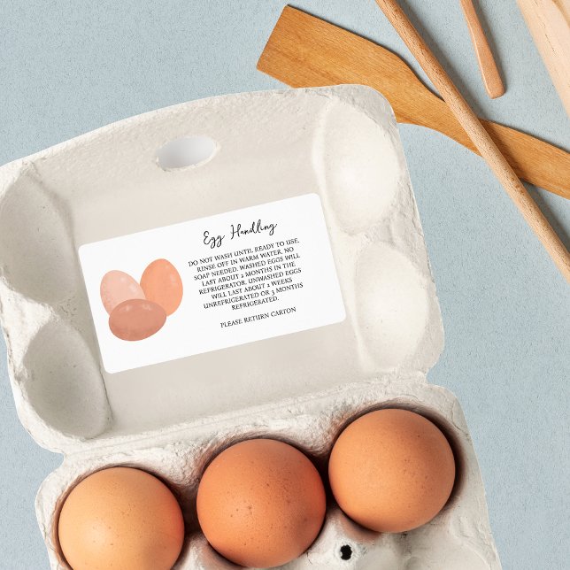 Egg Handling Instruction Sticker Carton Care Label (Creator Uploaded)