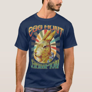 Egg Hunt Champion Bunny Rabbit Vintage Retro Men W T-Shirt