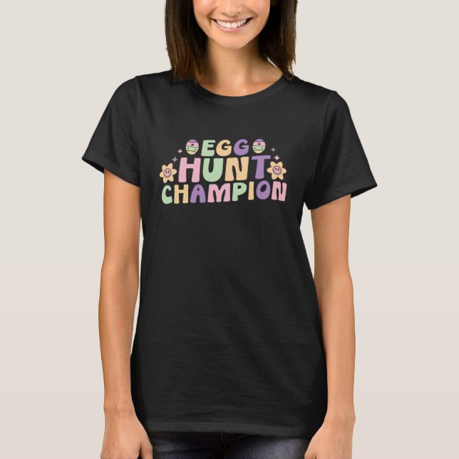 Egg Hunt Champion  Cute Easter Egg for Boys Girls  T-Shirt (Front)
