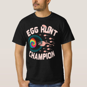 Egg Hunt Champion Dad Easter Sperm Swimming Announ T-Shirt