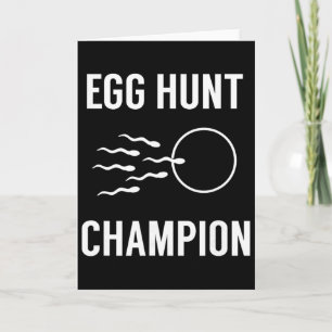 Egg Hunt Champion Funny Dad Easter Pregnancy Annou Card