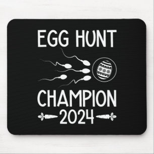 Egg Hunt Champion Funny Dad Easter Pregnancy Annou Mouse Pad