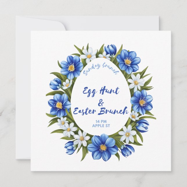 Egg hunt, Easter Brunch Save The Date (Front)