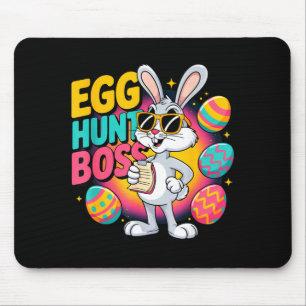 Egg hunt funny bunny retro boss  mouse pad