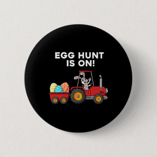 Egg Hunt Is On Easter Day Bunny Boys Girls Kids 6 Cm Round Badge