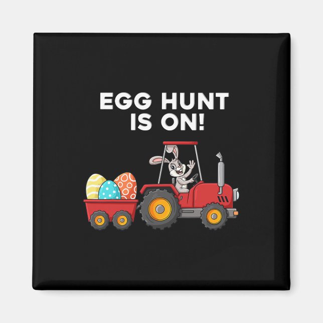 Egg Hunt Is On Easter Day Bunny Boys Girls Kids  Magnet (Front)