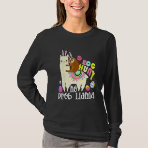 Egg Hunt No Prob Llama Bunny Sloth Riding Llama Ea T-Shirt