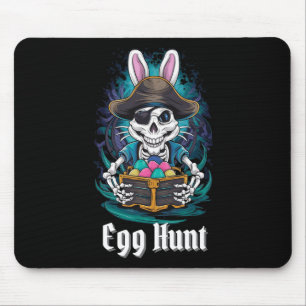 Egg Hunt Skeleton Bunny Pirate Rabbit Boys Easter Mouse Pad