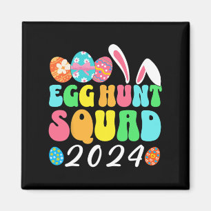 Egg Hunt Squad 2024 Easter Egg Hunting Crew Matchi Magnet