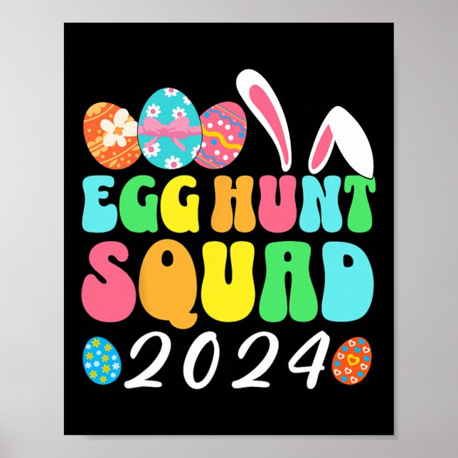 Egg Hunt Squad 2024 Easter Egg Hunting Crew Matchi Poster (Front)