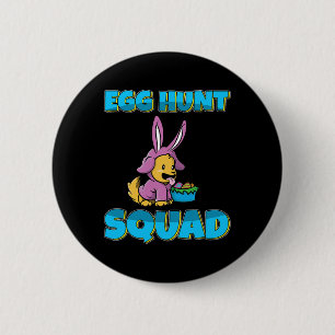 Egg Hunt Squad Cute Dog Puppy Easter Eggs Hunting  6 Cm Round Badge