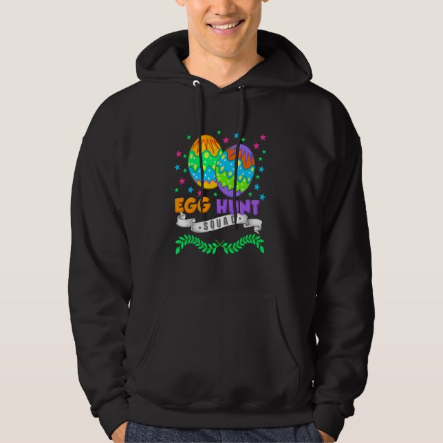 Egg Hunt Squad Easter Cool Celebration Funny Hoodie (Front)