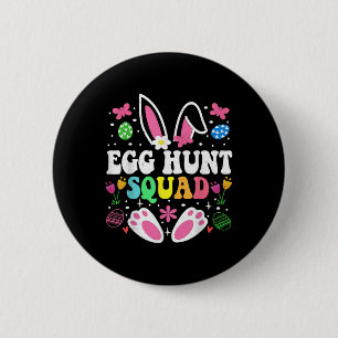 Egg Hunt Squad Egg Hunt Crew Family Happy Easter B 6 Cm Round Badge