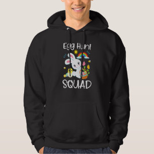 Egg Hunt Squad Funny Easter Bunny Rabbit Christian Hoodie