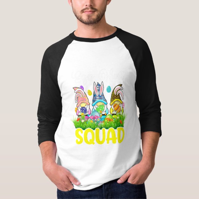 Egg Hunt Squad Gnomes Easter Day Bunny 4 T-Shirt (Front)
