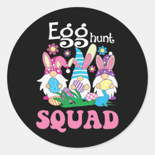 Egg Hunt Squad Hunting Season Funny Easter Day Classic Round Sticker