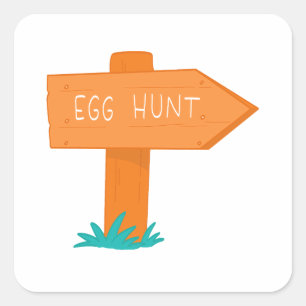 Egg Hunt Square Sticker