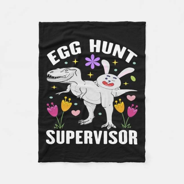 Egg Hunt Supervisor And Egg Hunting Squad Moms Eas Fleece Blanket (Front)