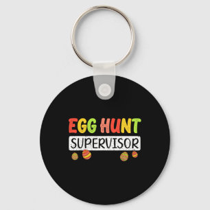 Egg Hunt Supervisor Matching Easter Rabbit Ears Eg Key Ring
