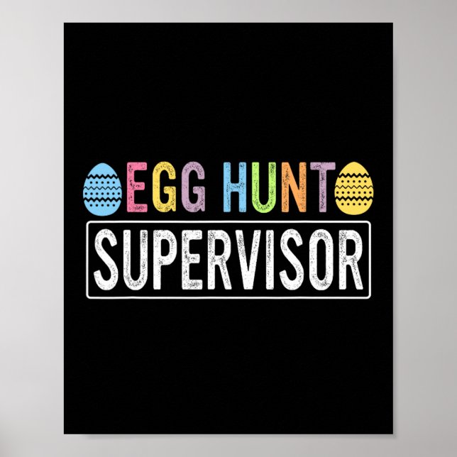 Egg Hunt Supervisor Matching Egg Hunting Mum Dad E Poster (Front)