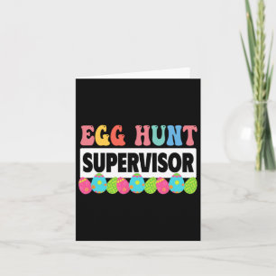 Egg Hunt Supervisor Outfit Cute Easter  Card