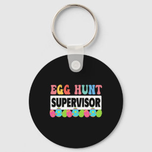 Egg Hunt Supervisor Outfit Cute Easter Key Ring