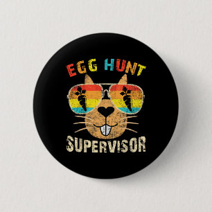 Egg Hunt Supervisor Retro Egg Hunting Party Mum Da 6 Cm Round Badge