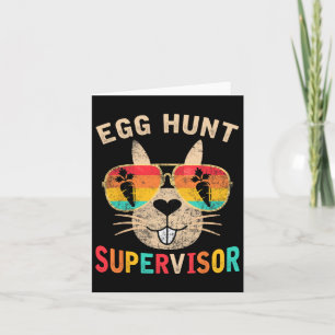 Egg Hunt Supervisor Retro Egg Hunting Party Mum Da Card