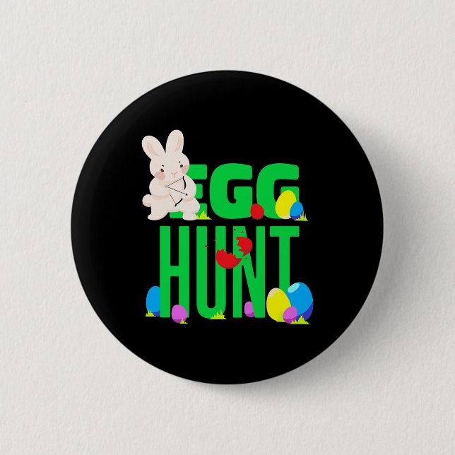 Egg Hunter, Bow And Arrow, Egg Hunt, Easter, Easte 6 Cm Round Badge (Front)
