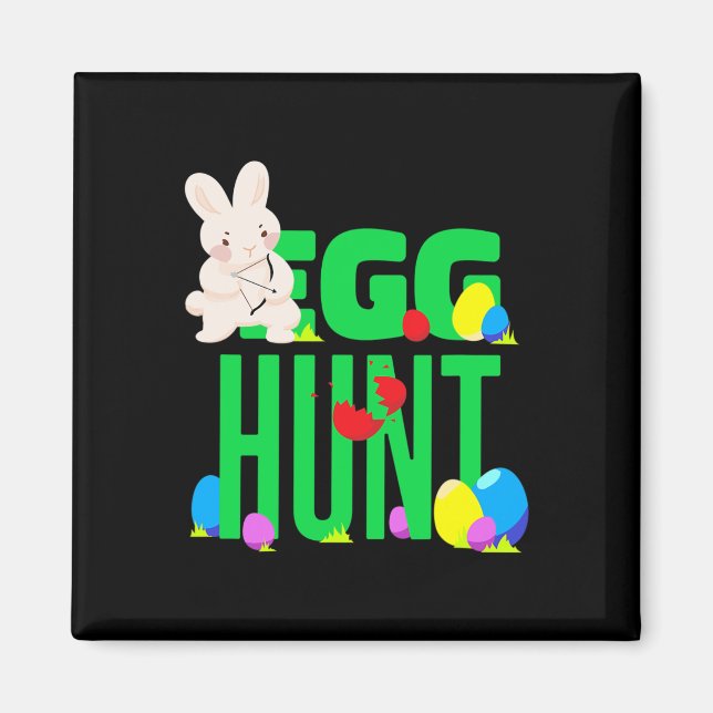 Egg Hunter, Bow And Arrow, Egg Hunt, Easter, Easte Magnet (Front)