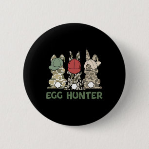 Egg Hunter Bunny Rabbit Hunting Easter Day Toddler 6 Cm Round Badge