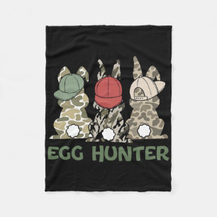 Egg Hunter Bunny Rabbit Hunting Easter Day Toddler Fleece Blanket