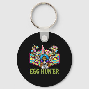 Egg Hunter Camo Deer Buck Easter Hunting Boys Girl Key Ring