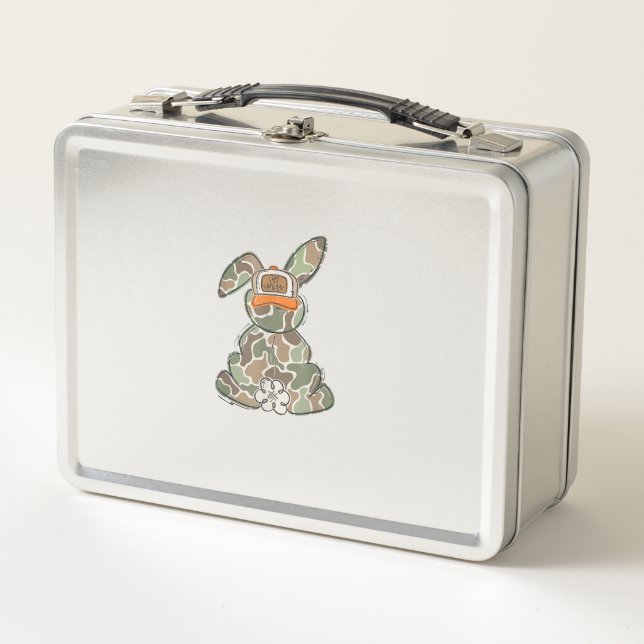Egg Hunter Camo Easter Toddler Easter Day Camo Eas Metal Lunch Box (Front)