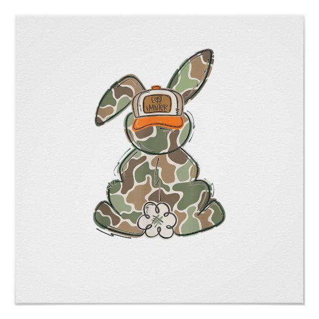 Egg Hunter Camo Easter Toddler Easter Day Camo Eas Poster (Front)